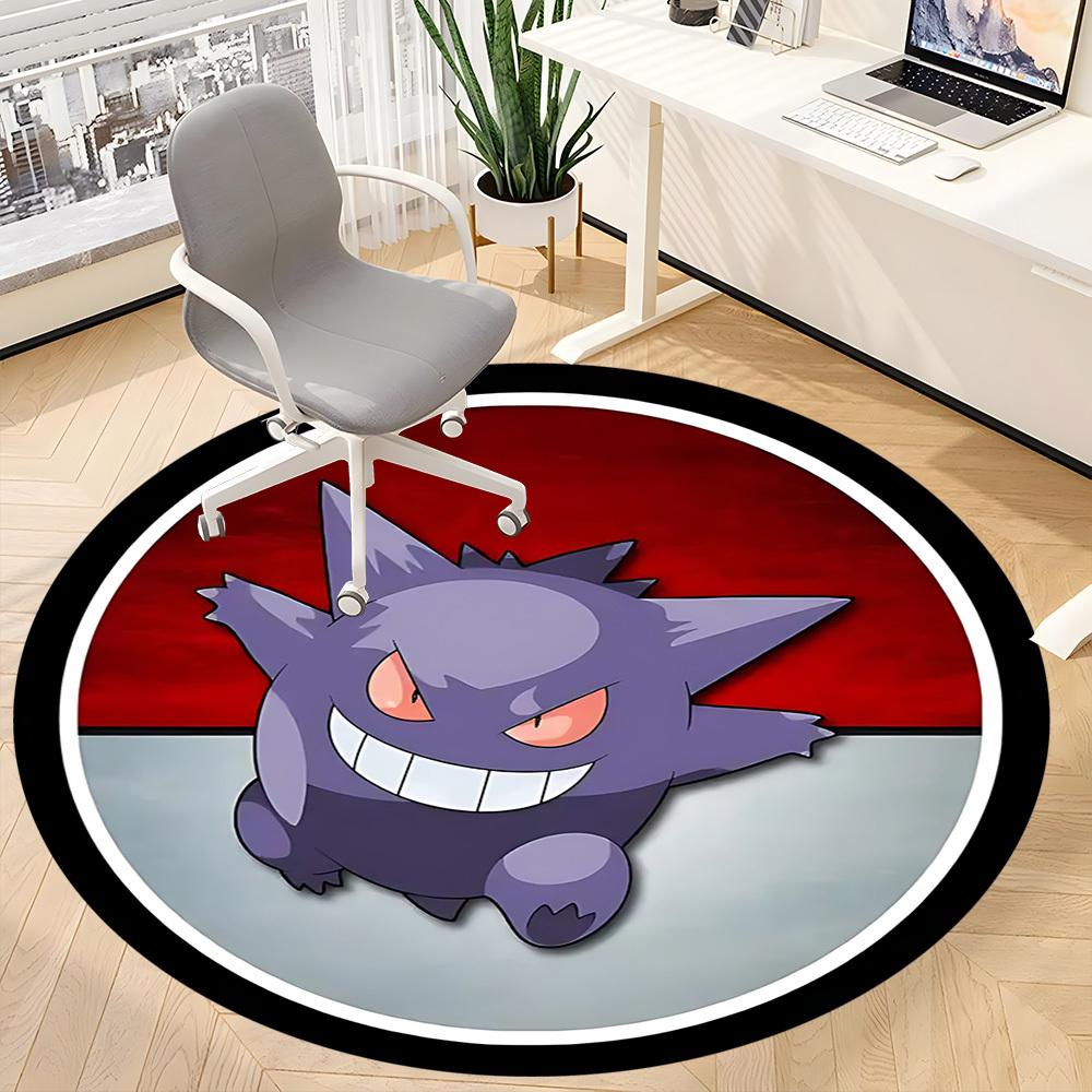 Ghost Pokémon Office Round Area Rug, Indoor Mat Suitable For Office,Bedroom Living Room Home Decor, Room Deco a0908129