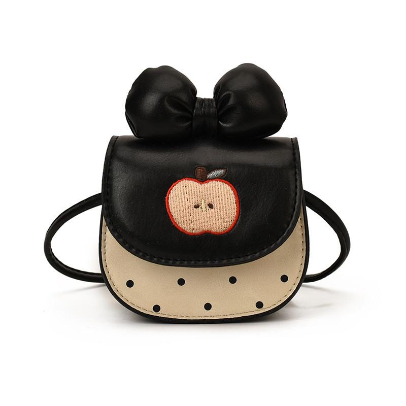 

Cute Cartoon Bowknot Pu Mini Crossbody Bag For Daily Use чёрный