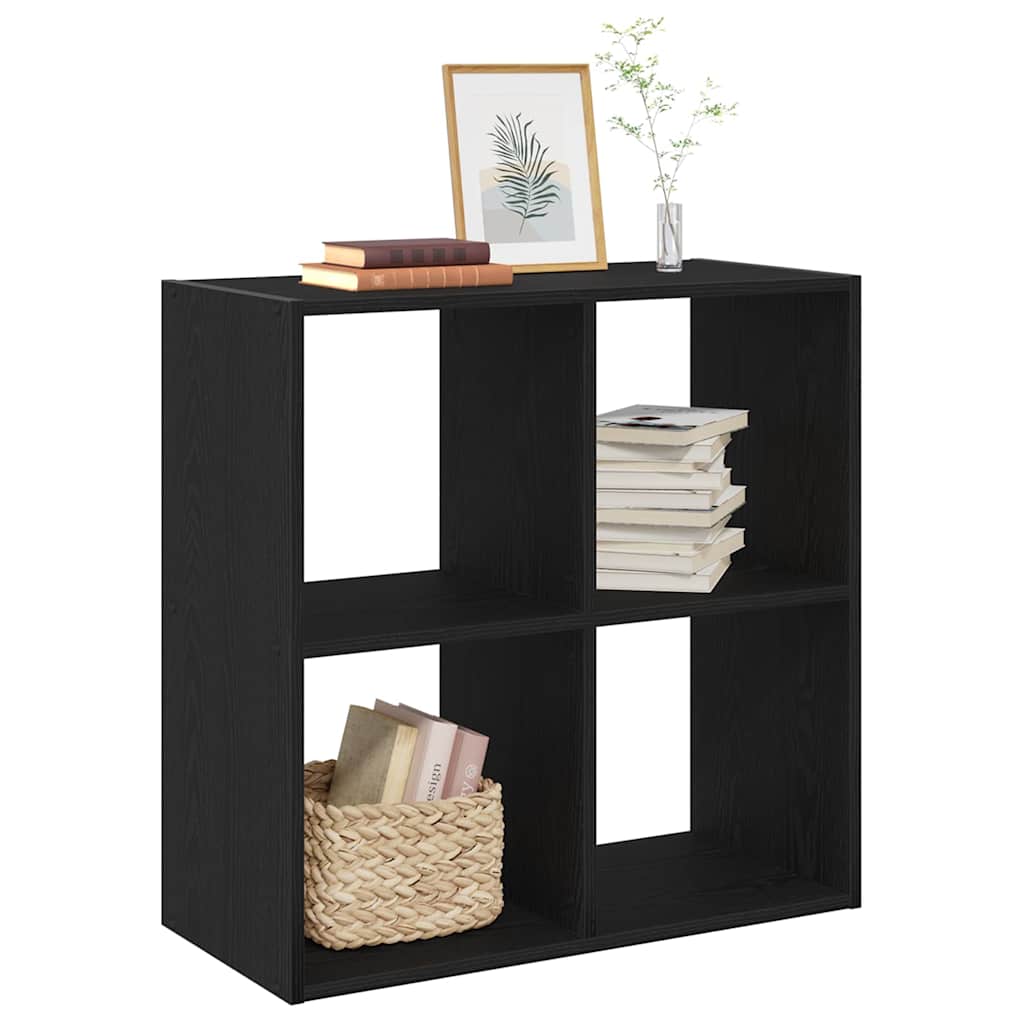 Bookshelf Black Oak Effect 68.5 x 32 x 68.5 cm