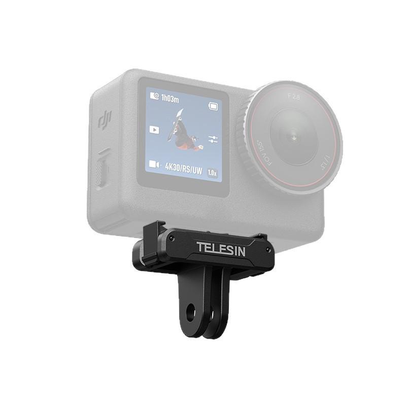 TELESIN Magnetic Quick-Release Base & Two-Prong Adapter for DJI Action 6 Osmo Nano