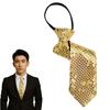 [NazyJnn] Sequin Tie for Men, Women, and Children - Shiny, Glittery, Adjustable Zipper - Perfect for Parties, Dance Performances, Recitals, Stage