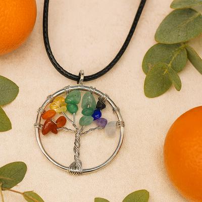 Tree of Life Seven Chakra Pendant
