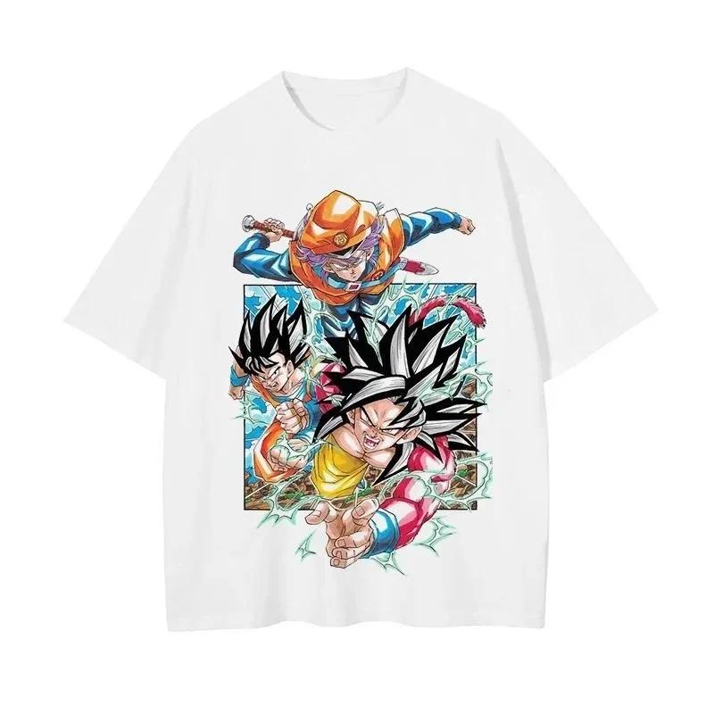 New Summer Dragon Ball 40th Anniversary Son Goku 100Cotton Anime Printed Kids Tshirt Extra Size Casual Streetwear Unisex Y2k