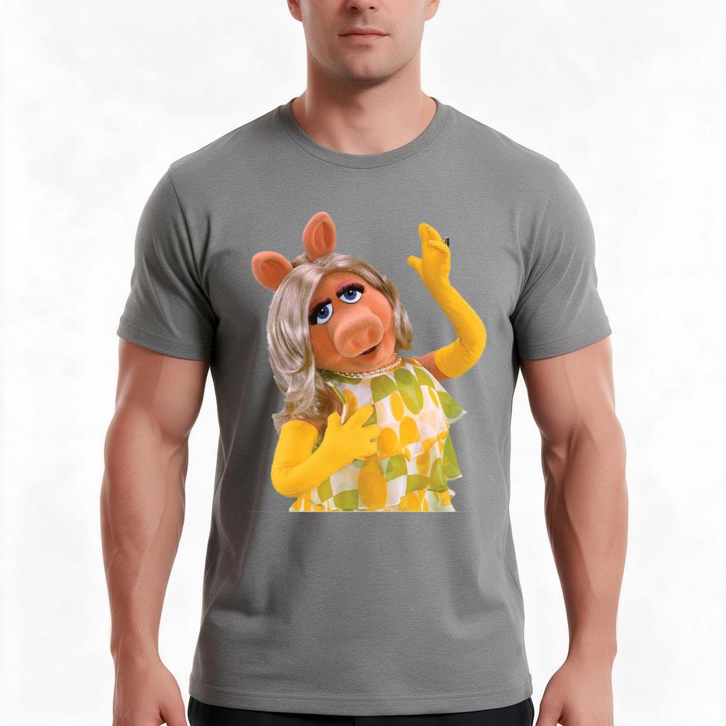 Star Of The Show Piggy Tshirt Summer Casual Cotton Tee Oversized Streetwear Tops Vintage Graphic Print Unisex Unisex Unisex