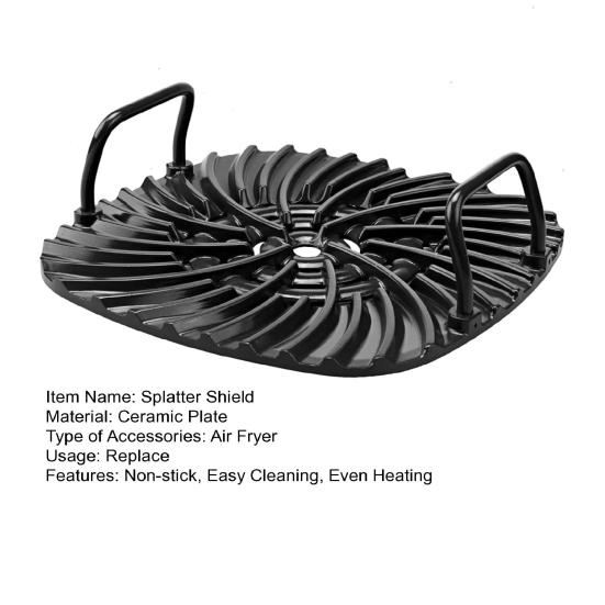 Grill Grate Splatter Shield Non-Stick Ceramic Coating Even Heating Easy To Clean Fine Mesh Splatter Screen for Ninja Foodi AG300 AG301C AG302