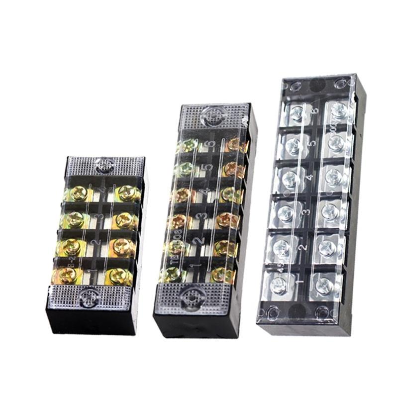 3/4/5/6/8 Position Fixed Wiring Board Double Row Strips Terminals Block Connector Cable Barrier Block Terminals Strips