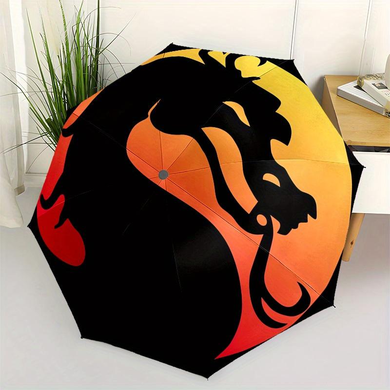 

1pc Mortal Kombat Dragon Logo Umbrella with Plastic Handle,Suitable for All Seasons Home Travel Outdoor UmbrellaM1094