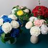 §16/25st Konstgjorda Rosblommor Med Stjälkar För DIY Bröllopsdekorationer Centerpieces Arrangement Fest Trädgård Heminredning Gåvor