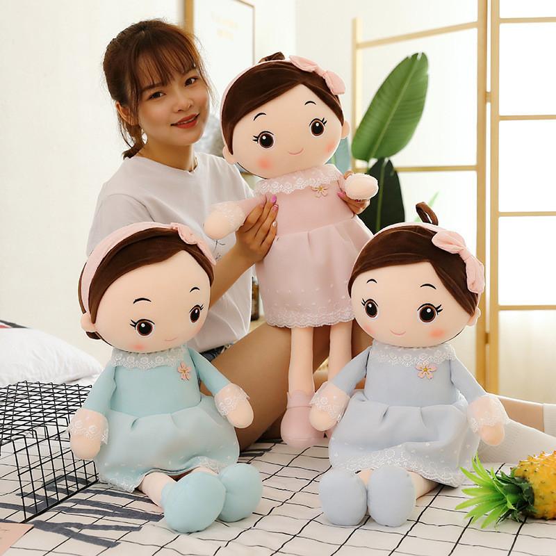 New Creative Toy Girl Doll Plush Toy Children's Pillow Birthday Gift Wholesale