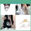 Kuromi Girl T-shirt With My Melody Print Kawaii Sanrio Anime Blouse