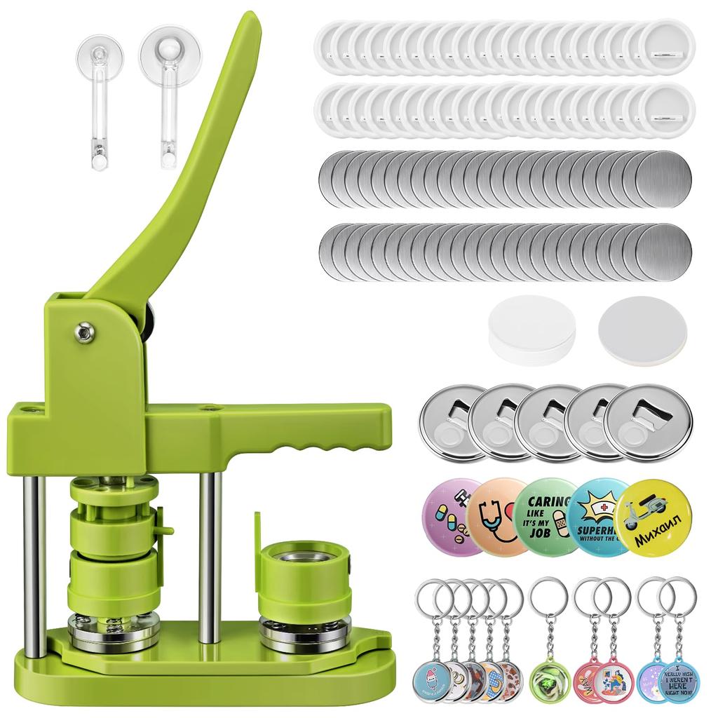 Badge Machine Innovative Magnetic Adsorption 32mm 58mm Mold Badge Maker Magnetic Adsorption Rotation Type 2 Sizes Convenient Mold Replacement Magnetic