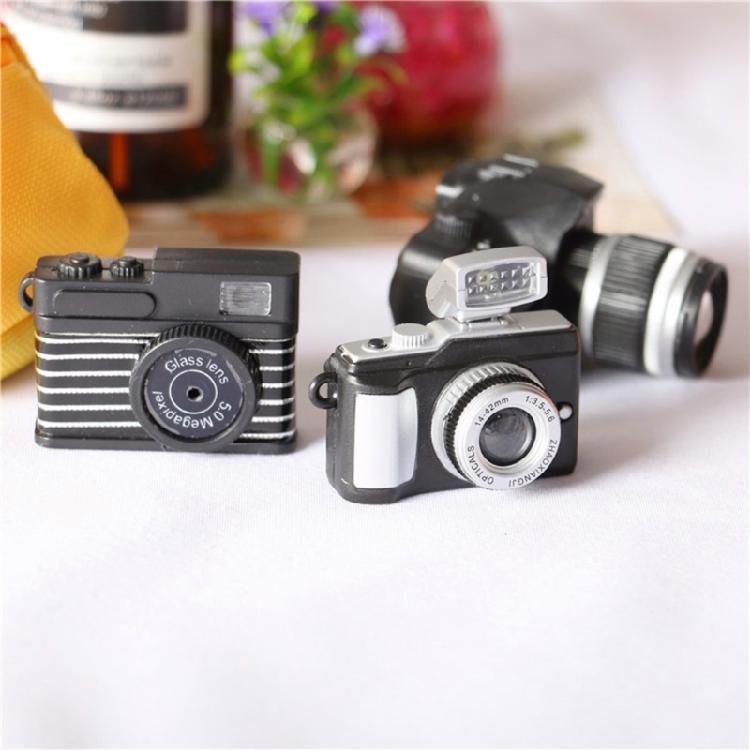 Miniature Camera Props Realistic DSLR Camera Model Figure Doll House Accessories Photography Props Kids Room Decors