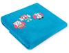 Fleece blanket for babies - Bigi Zibi & Adele Owls - turquoise