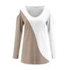 Women's Shirt Blouse Fashion Casual  V Neck Print Sexy Off-the-shoulder Long Sleeve Tops