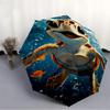 1pc Ocean Turtle Automatic Folding Umbrella   Compact 8 Rib Design, Durable Iron Frame for Travel, Outdoor,  A0920108