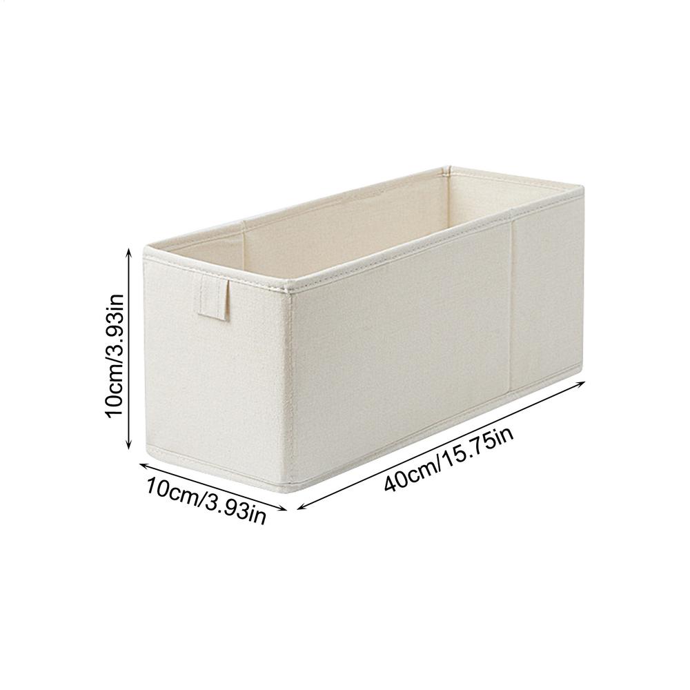 

Long Storage Container Bin Stackable Space-Saving Fabric Storage Bins Efficient Storage Sock Underwear Organizer for Socks белый