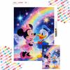 5D DIY Disney Diamond Art Painting Kit Mickey Minnie Donald Fairy Wings Rainbow Stars Creative Home Decor Fun Gift For Adults and Teens
