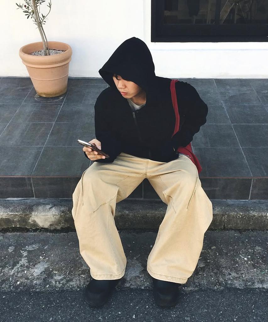 INTEMPOMOOD New Hound Curved Pants_Beige