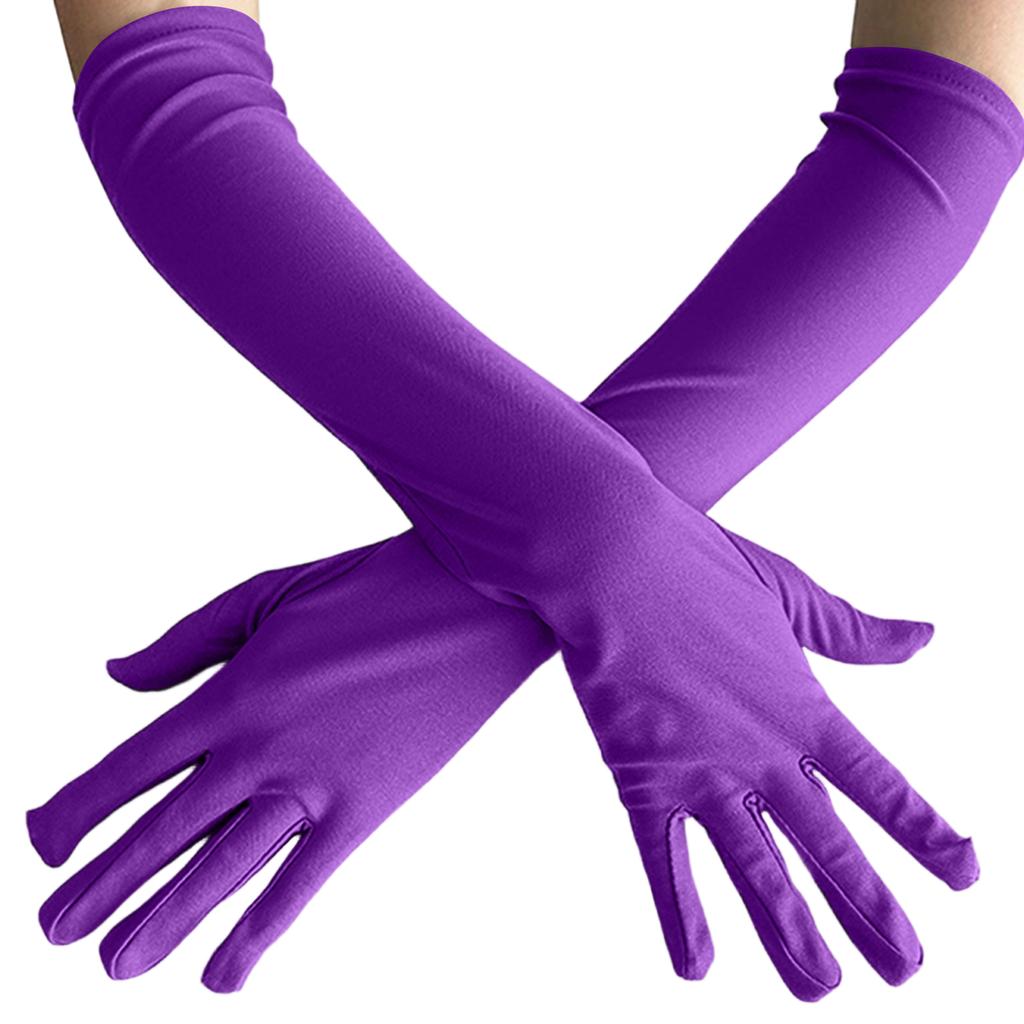 Long Gloves For Women, Soild Color, Women's Fashion Evening And Prom Costume Performance Bar Dance Dress Up Gloves