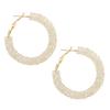 Rhinestone Large Circle Design Women Girls Earrings Ear Studs Plating Alloy Earrings Jewerly Gifts