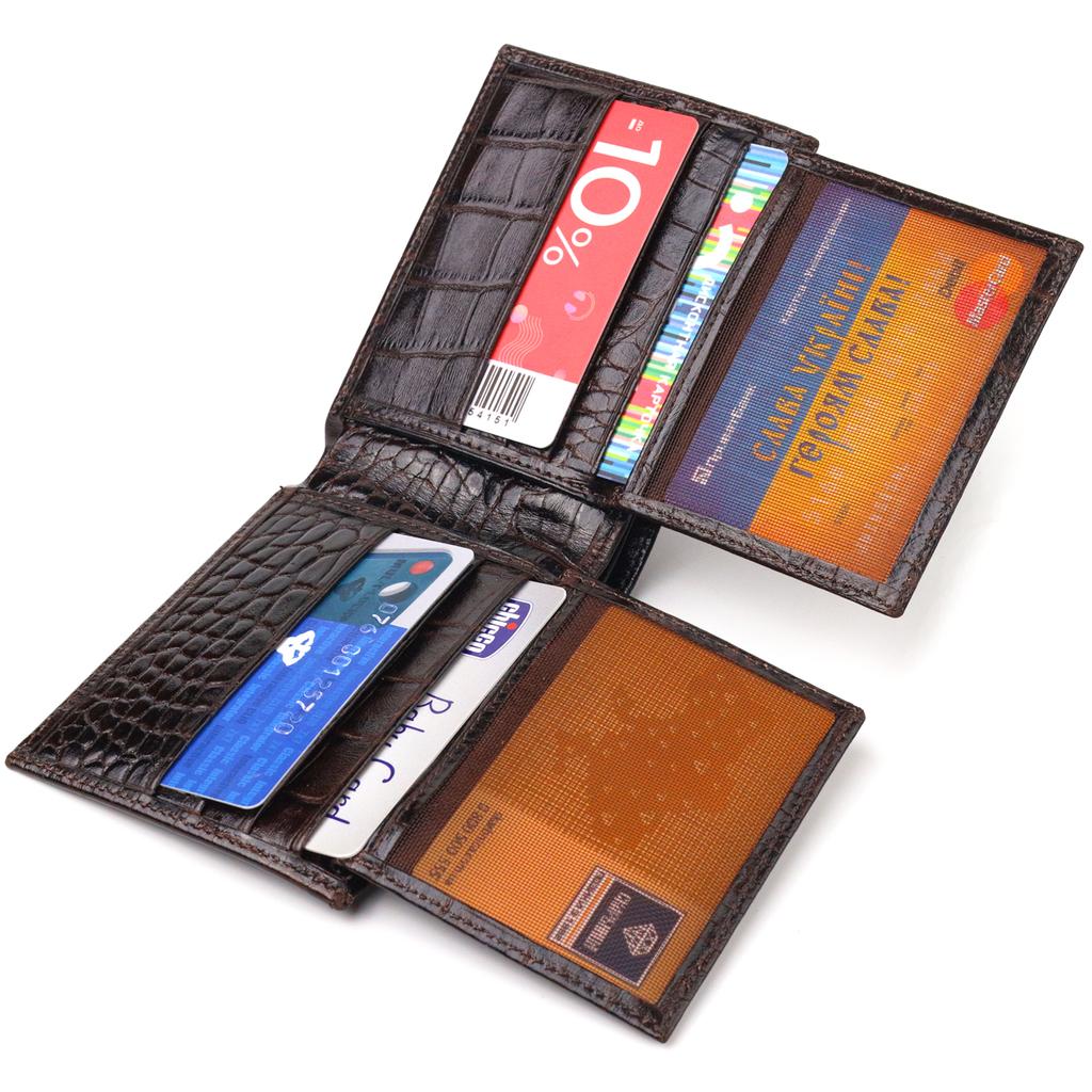 Small Men's Wallet Made of Genuine Textured Leather CANPELLINI Purse 21522 Brown