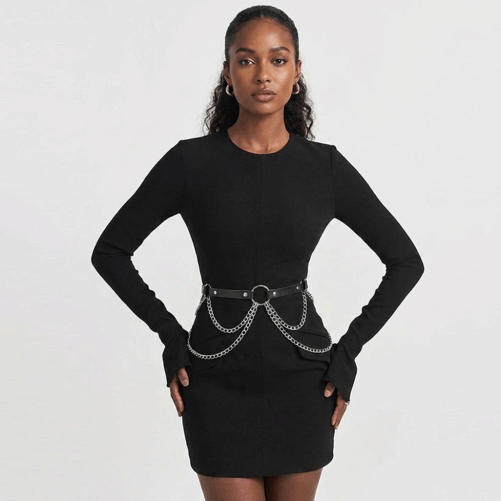 Adjustable Women Waist Chain Multi-layer Metal Waist Belts Dress Accessories