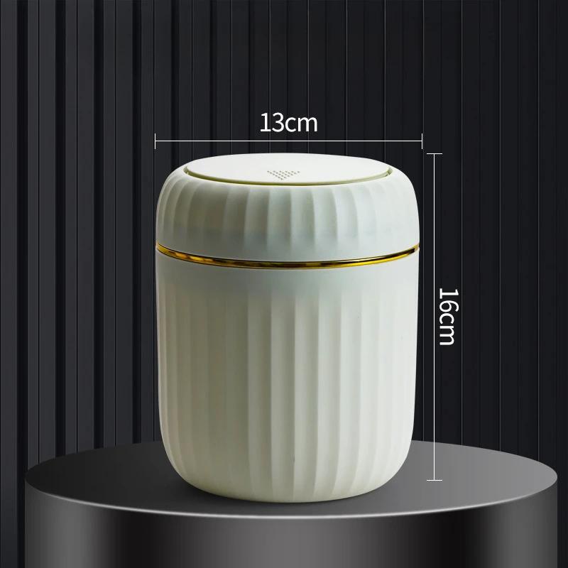 Mini-Mülleimer für den Schreibtisch mit Deckel, Mülleimer, Organizer, Schlafzimmer, Büro, Schreibtisch, Aufbewahrungsbox aus strapazierfähigem Kunststoff, Haushaltsbedarf