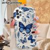 Phone Case: 2D Flat Samsung Galaxy A34 A35 M05 M06 S20 S22 S21 FE Plus 5G Protective Case, Couple Style, Blue and White Butterfly, Christmas and Hallo