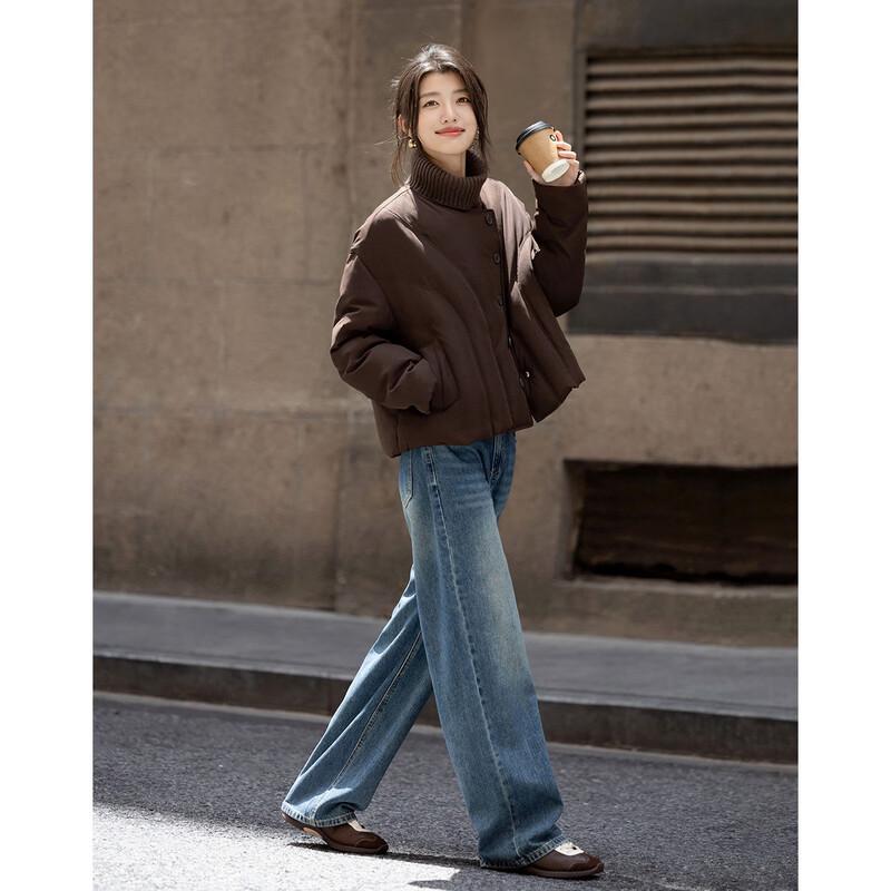 

Demana Men s V-Neck 90% Duck Down Short Puffer Jacket L