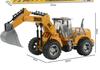 Children's Rechargeable Remote Control Excavator Bulldozer Toy with Lights