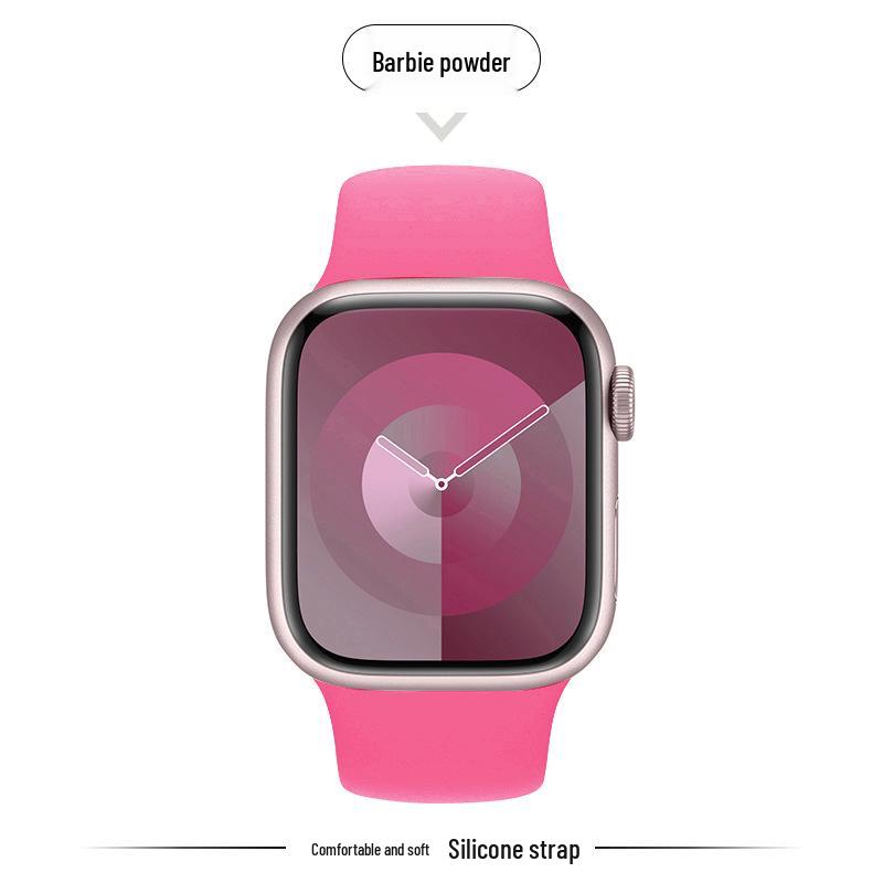 Kompatibles Silikonarmband für Apple Watch Series 8, 9, 10 und 11 - Neues Standardmodell für Mädchen (S)