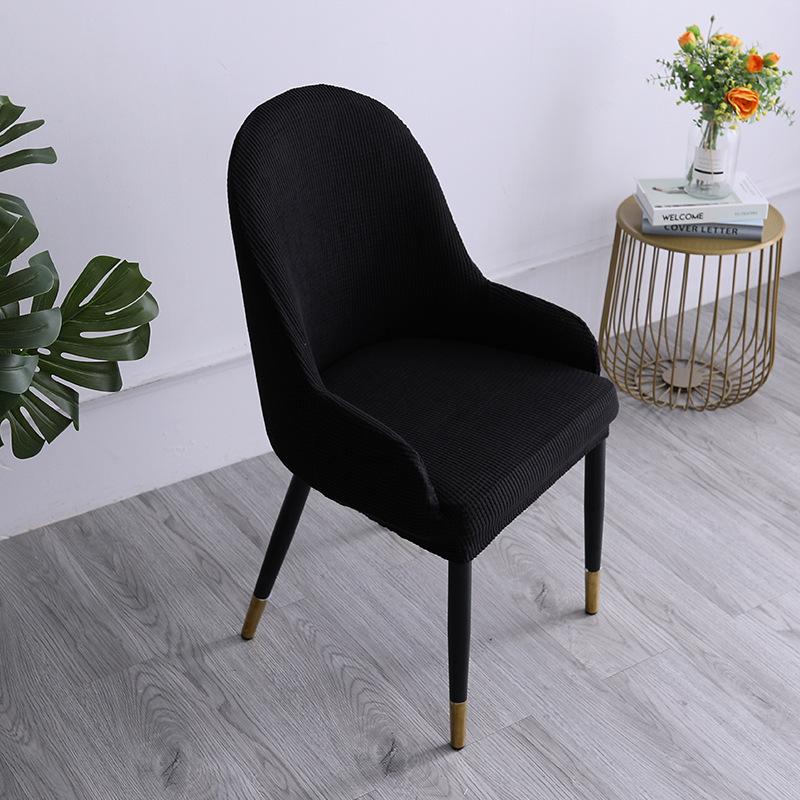 Large Curved Special-Shaped Dining Chair Cover, Semi-Circular Chair Cover, Cushion Backrest, Integrated Chair Back, Simple Elasticity
