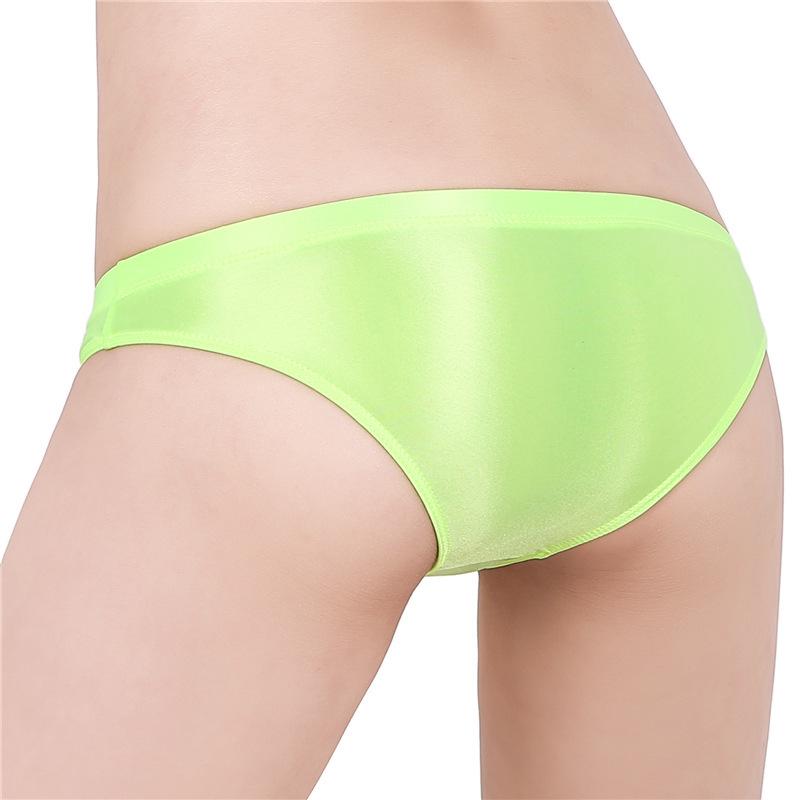 Silky, Shiny, Low-Rise Thong - Transparent, Sexy, Plus Size, European & American Fit