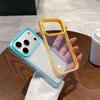 Simple and transparent 3-in-1 candy-colored frame, suitable for iPhone16Pro Max Apple 17 mobile phone case 14/15.