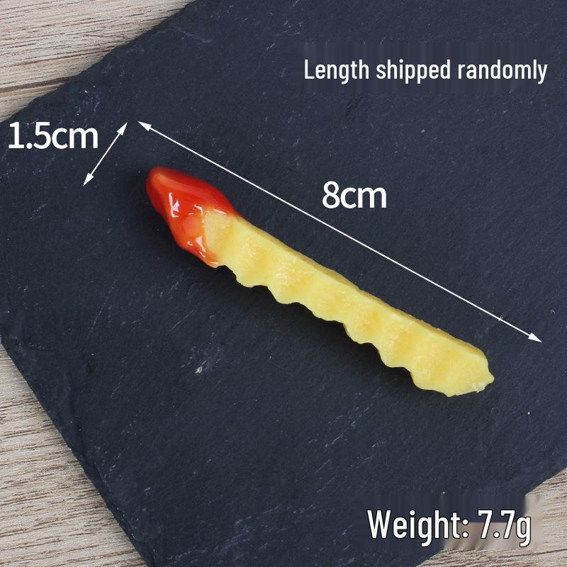 Creative Food Model Keychain: Ketchup, Chicken Nuggets, French Fries Pendant for Student Backpacks