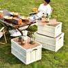 Explorer Portable Folding Storage Box with Wooden Lid