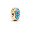 NEW Sparkling DIY Gold Serise Plating Flower Charm Clip Paw Heart Family Bead Fit European Silver Bracelet Jewelry Gift