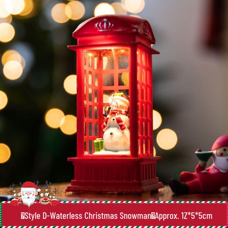 Vintage Light-Up Santa Claus Train Christmas Ornaments for Toddlers