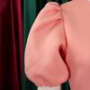 Summer Fashion Party Dresses for Women 2026 New O Neck Short Sleeve High Waisted Pleated Mid Calf Fashion Ladies Birthday Dinner Dress