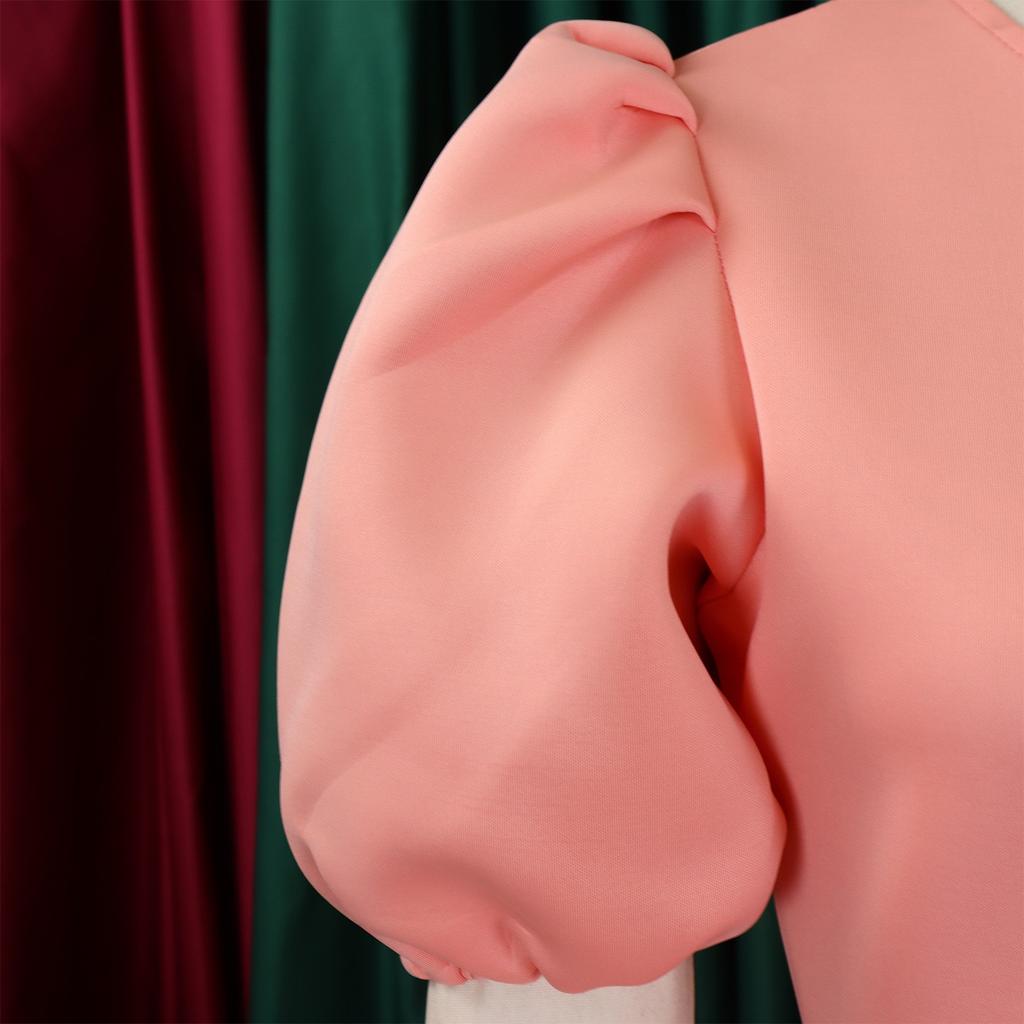 Summer Fashion Party Dresses for Women 2026 New O Neck Short Sleeve High Waisted Pleated Mid Calf Fashion Ladies Birthday Dinner Dress