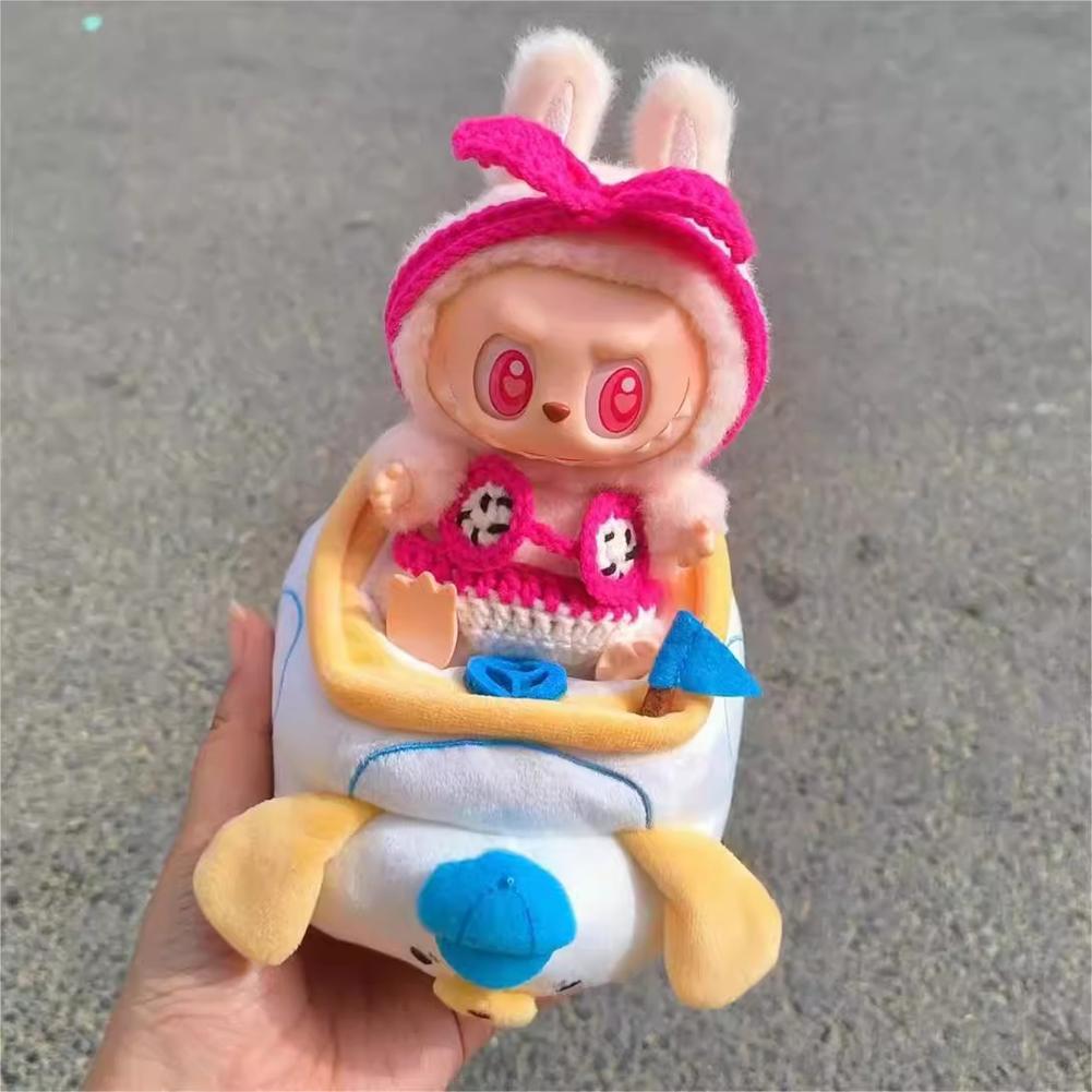 For 17cm Labubu Doll Clothes Fashion Clothes Swimwear Clothes Color Match Hoodies Dolls Accessories Cute Decoration Little Clothes