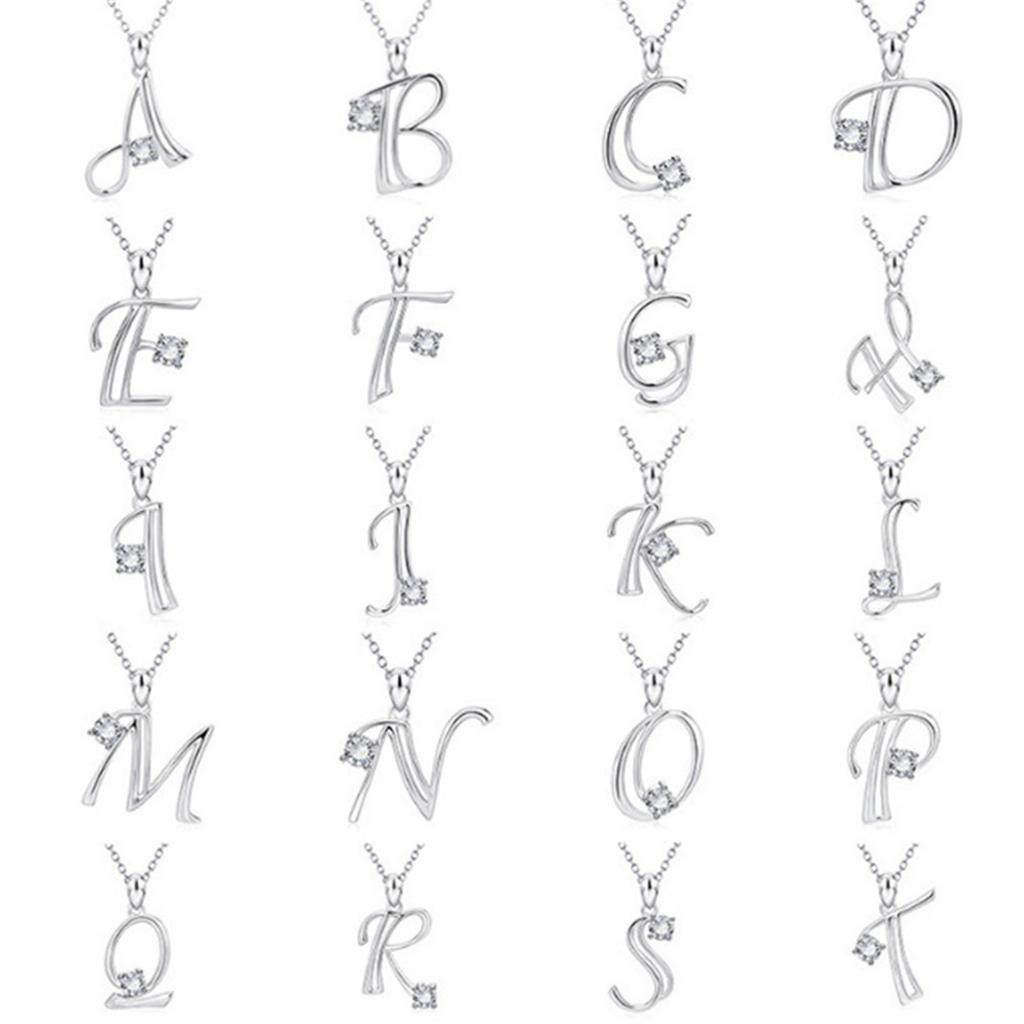 26 English Letters Fashionable Diamond Pendant Popular Items Necklaces