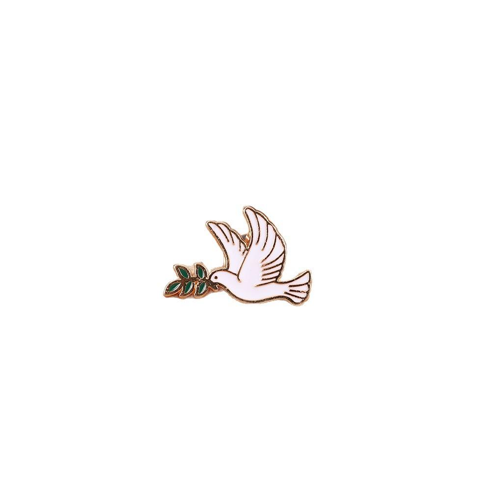 Peace Dove Cartoon Cute Metal Badge Personality Versatile Premium Clothing Bag Decorative Accessories