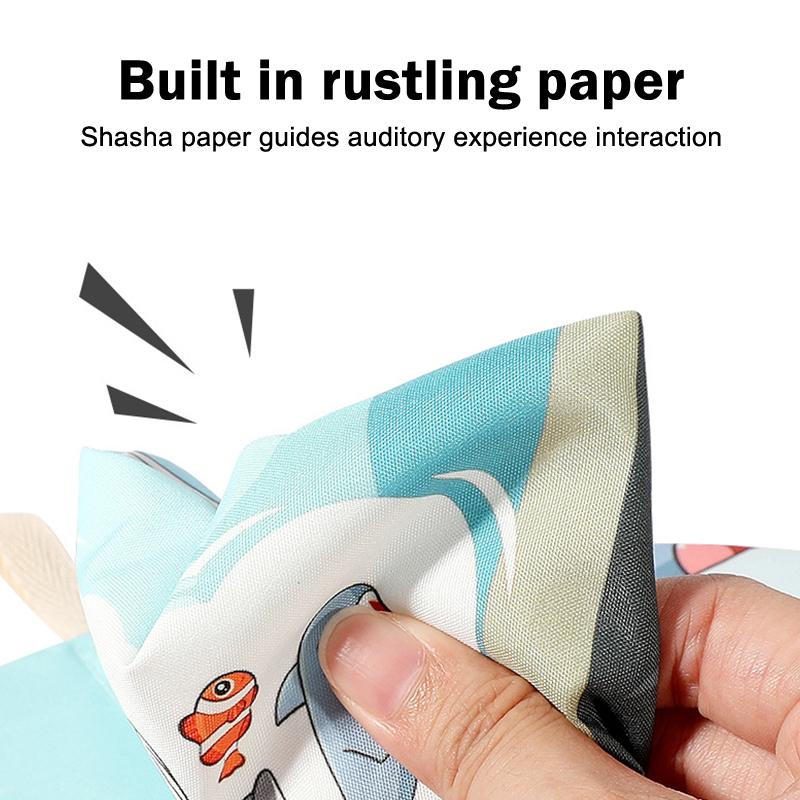 Baby Early Education Cloth Book 3D Touch Interactive Book Anti-Tear Toy Book Montessori Sensory Toys 0-6 Months Babies