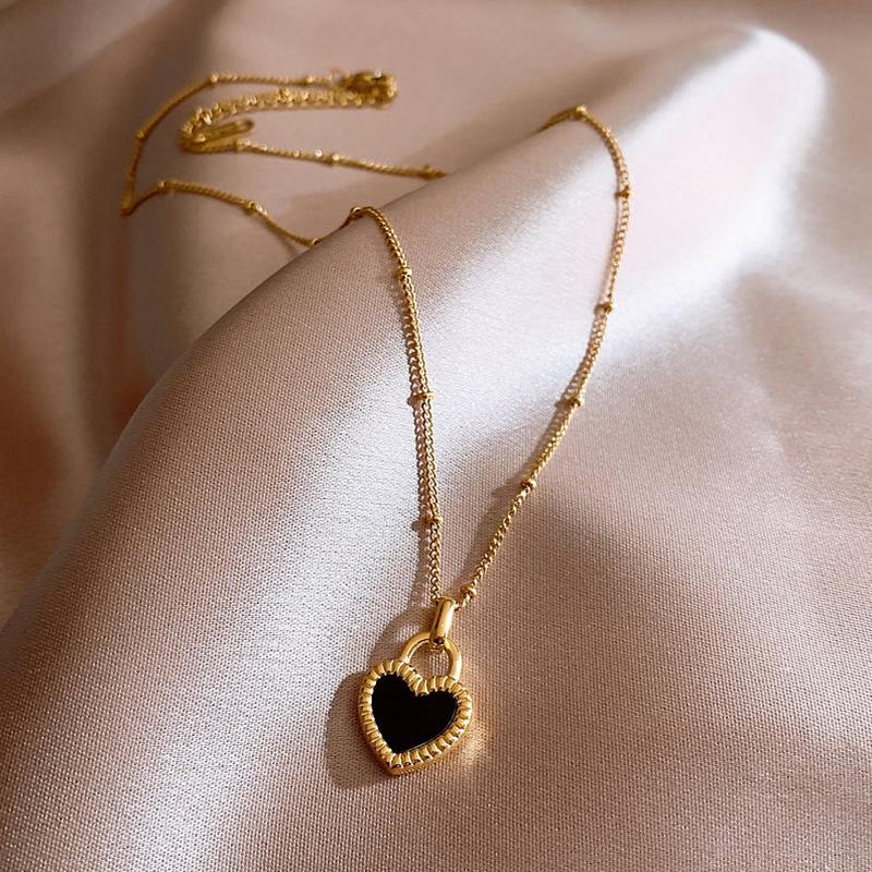 Titanium Steel Gold Brick Necklace for Women - Luxury 2025 Style, High-End Sweater and Collarbone Chain, Non-Fading.
