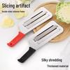Stainless Steel Double-Edged Peeler & Slicer with Plastic Handle