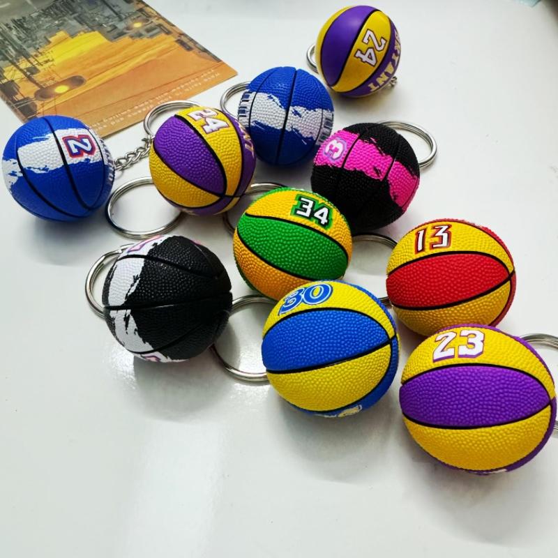Curry Basketball Keychain Car Key Ring Star Fan Key Chain Ball Bag for Men Boy Car Keyring Lover Trinket Gifts Toys Accessories
