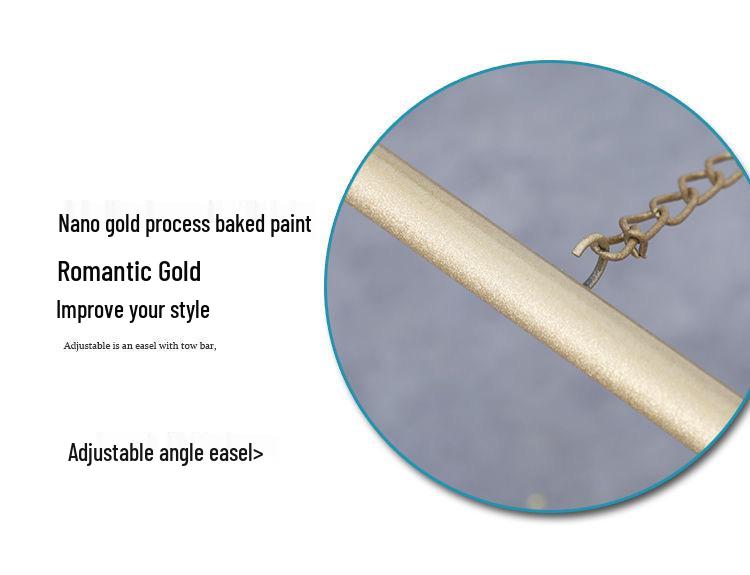 Luxury Nordic Wedding Welcome Photo Display Stand - Metal Easel Frame, Floor Standing.