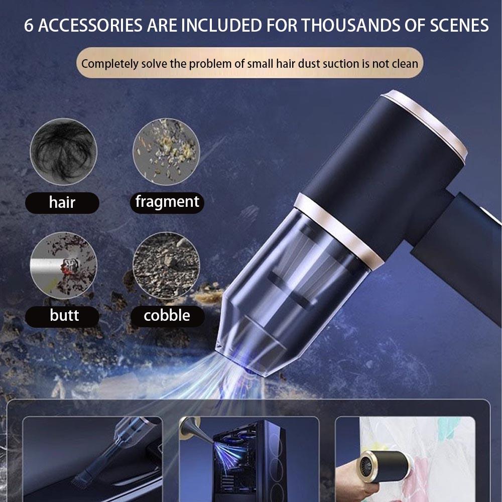 4-in-1 Cordless Car Vacuum | 18KPA Strong Suction & Air Blower | Handheld for Car/Home/Pet | 18000PA Wireless