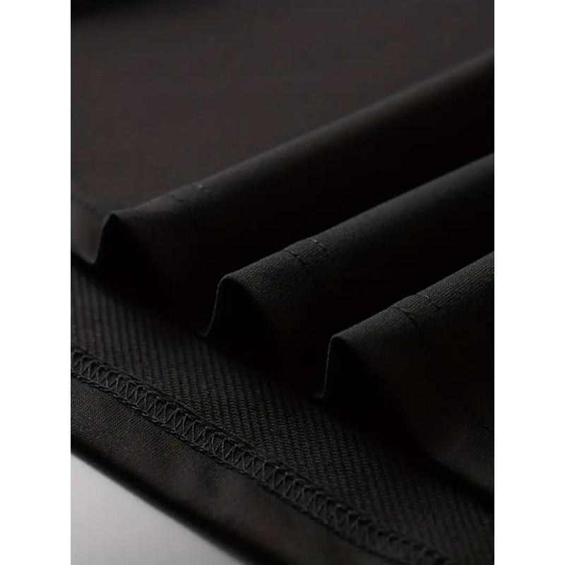 European Sizes New Summer Men'S Casual T-Shirt with Ribbed Round Neck And Short Sleeves